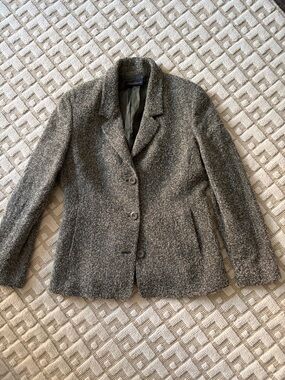 Luisa Spagnoli Gray Bouclé Tailored Blazer